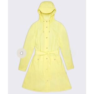 RAINS Curve W Jacket Straw Yellow Raincoat XS NWT